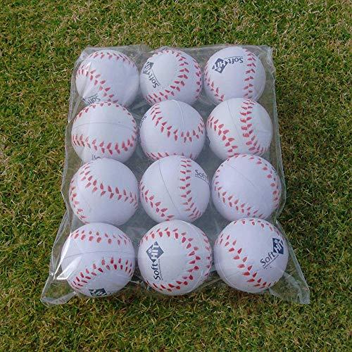 【並行輸入品】ソフトヒットソフト野球/ソフトボールトレーニングフォームボール。 12 Pack ホワイト SHB Soft Hit Soft Bの画像