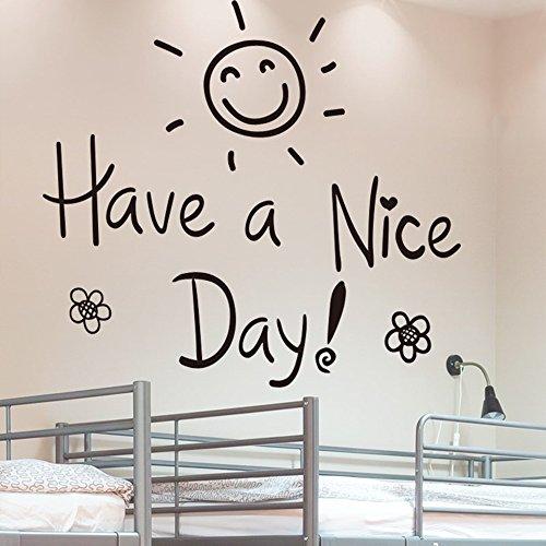 Levinis Have a Nice Day Wall Decal Removable Home Wall Sticker W