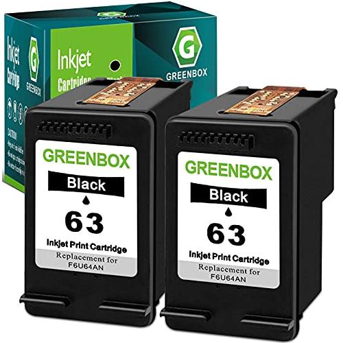 高速配送 GREENBOX 再製造 63 ブラック インクカートリッジ HP 63XL 63 XL HP OfficeJet 3830 52 並行輸入品