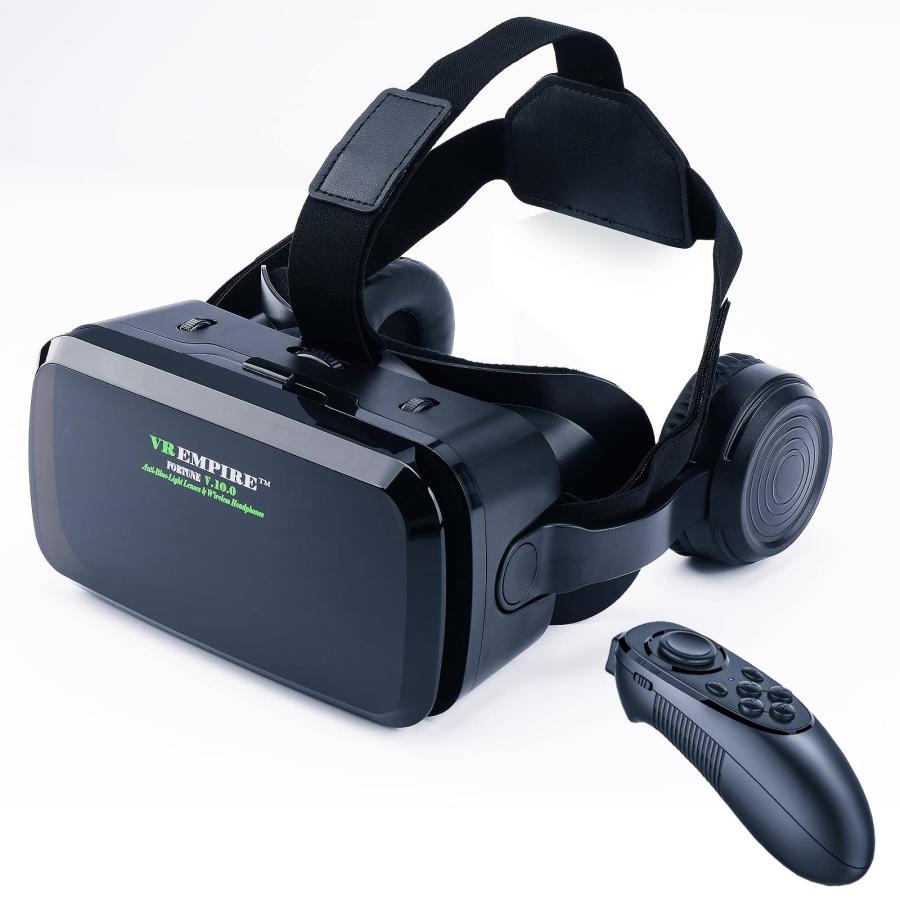 【並行輸入品】VRヘッドセット バーチャルリアリティヘッドセット 3Dグラス 120°FOV アンチブルーライトレンズ ステレオヘッドセット 長 | ブランド登録なし