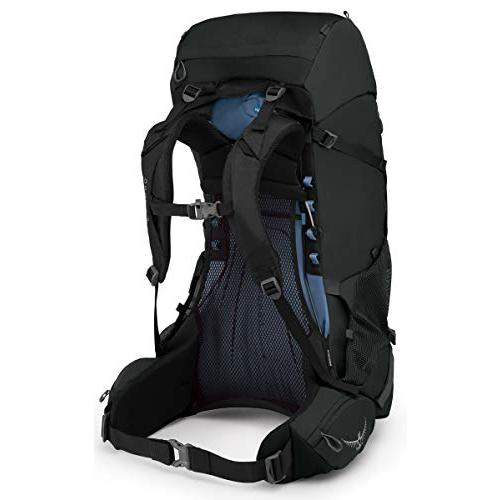 【並行輸入品】Osprey Rook 50メンズ換気バックパッキングパック   ブラック（O/S） Osprey Men's Rook Backの画像