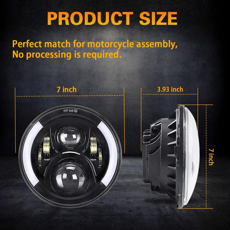 【並行輸入品】SKTYANTS 7インチ LED ヘッドライト DRL (左/右) ウィンカーライト オートバイ ハーレーダビッドソン SKTY_3