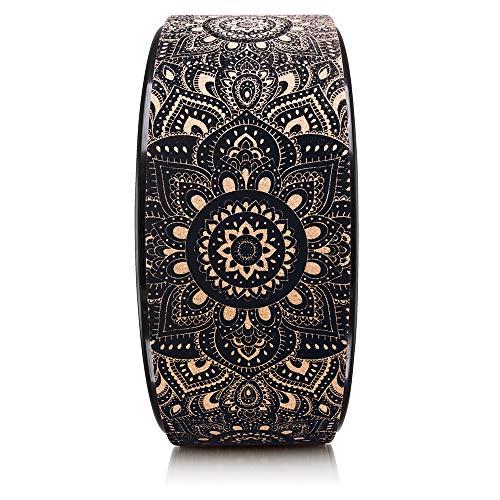 【並行輸入品】Yoga Design Lab (ヨガデザインラボ) ヨガホイール ヨガリング (Mandala Black Cork) YOGA
