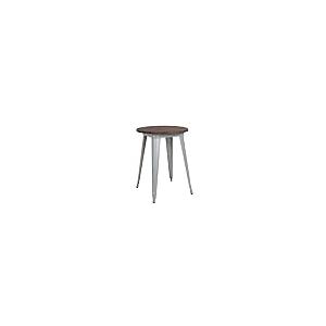 【並行輸入品】Flash Furniture メタル/ウッド カラフル レストランテーブル エルム 亜鉛メッキスチール ゴム シルバー 30.5_2