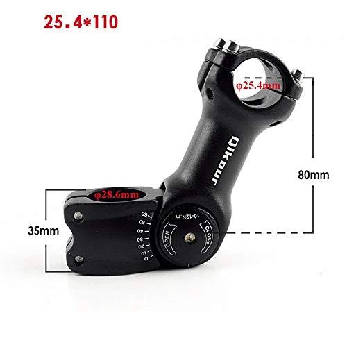 並行輸入品】Sanzhi 自転車ステム 25.4 90mm 110mm 0 60度調整可能 MTB