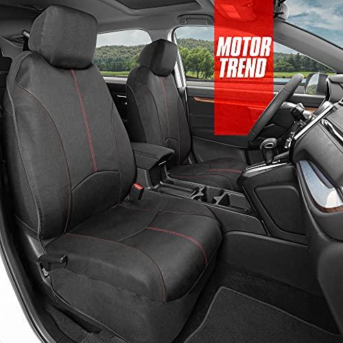 【並行輸入品】MOTOR TREND SpillGuard 防水カーシートカバー フロントシート用 レッドステッチ 丈夫なネオプレン製カーシート_7