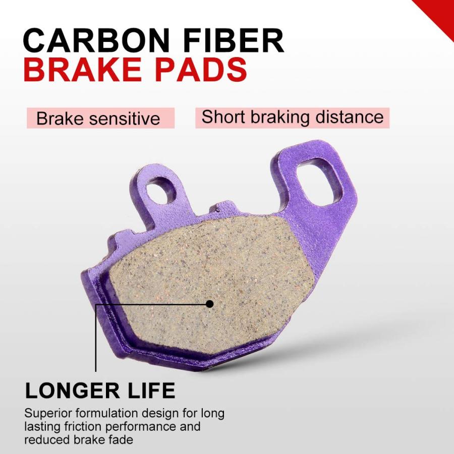 【並行輸入品】CCIYU Rear Carbon Fiber Brake Pads Motorcycle Motorbike Replacem_6