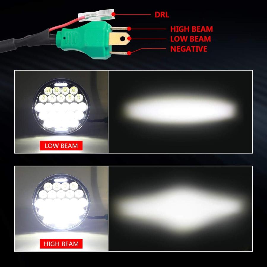 【並行輸入品】COWONE クリー 5-3 / 4inch5.75inch LED ヘッドライト LED プロジェクター ヘッドライト 用 オー 並行_3