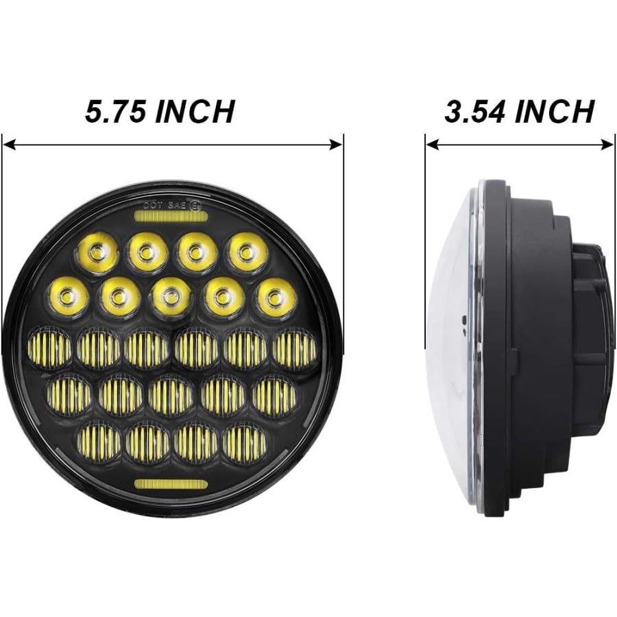 【並行輸入品】COWONE クリー 5-3 / 4inch5.75inch LED ヘッドライト LED プロジェクター ヘッドライト 用 オー 並行_7