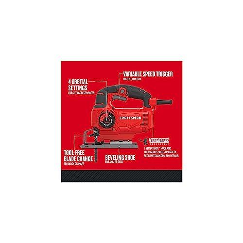 【並行輸入品】CRAFTSMAN Jig Saw， 4 Orbital Settings， Up to 3，000 SPM， 5 Amp， Co_4