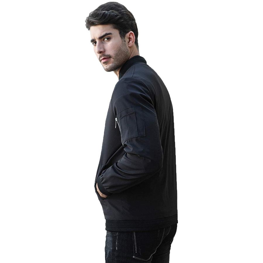 カウハイド スリムフィット ボンバージャケット 並行輸入品】sandbank メンズ スリムフィット 軽量 ソフトシェル