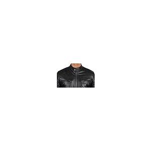 【並行輸入品】本革ブラックレザージャケット メンズ   ラムスキン 軽量 メンズレザージャケット US サイズ: Large カラー: ブラックの画像