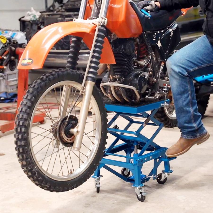 並行輸入品】DURHAND 300ポンド 油圧オートバイ シザージャッキリフト