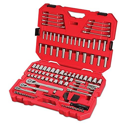 【並行輸入品】Craftsman 1/4 3/8 1/2インチ ドライブメトリックとSAE 6と12ポイントメカニックツールセット 135ピース_1