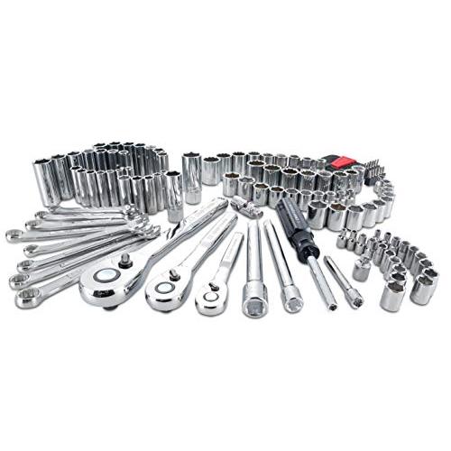 【並行輸入品】Craftsman 1/4 3/8 1/2インチ ドライブメトリックとSAE 6と12ポイントメカニックツールセット 135ピース_4