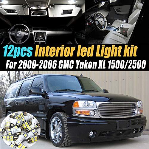 【並行輸入品】12Pc Super White 6000k Car Interior LED Light Bulb Kit Pack Compの画像