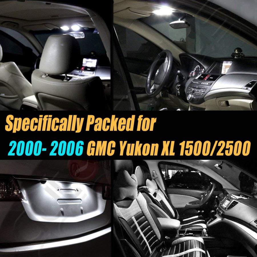 【並行輸入品】12Pc Super White 6000k Car Interior LED Light Bulb Kit Pack Compの画像