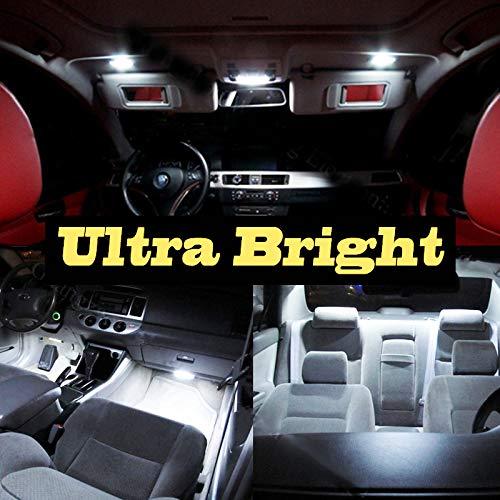 【並行輸入品】12Pc Super White 6000k Car Interior LED Light Bulb Kit Pack Compの画像