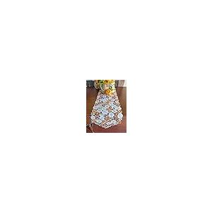 【並行輸入品】GRANDDECO 花柄刺繍テーブルランナー/プレースマット 刺繍 カットワーク 花柄 ドレッサー スカーフ テーブルトッパー ホ_5