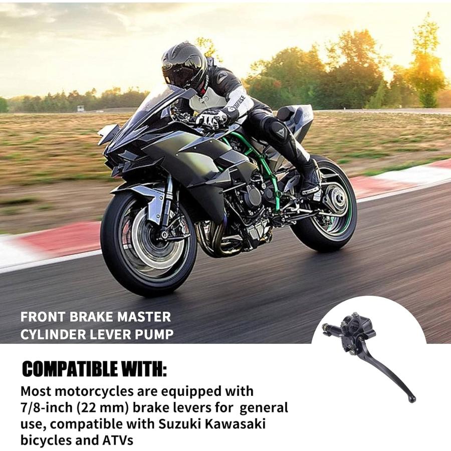 CNCMOTOK フロントブレーキマスターシリンダーレバーポンプ (右側) 8mm ミラーホール付き GY6 50cc 125cc 並行輸入