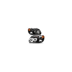 【並行輸入品】AmeriLite ブラックプロジェクター交換用ヘッドライト CCFL Halo LEDセット 95 01 Ford Explor