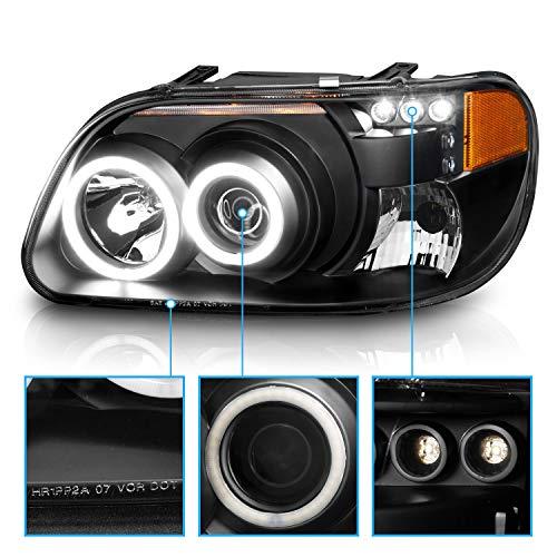 【並行輸入品】AmeriLite ブラックプロジェクター交換用ヘッドライト CCFL Halo LEDセット 95 01 Ford Explor