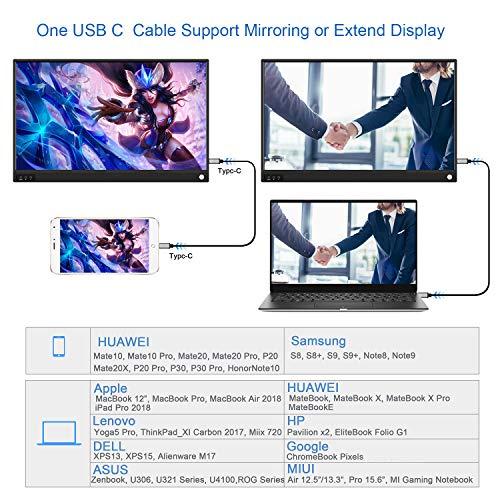 ZSCMALLS Portable Monitor 15.6 Inch Full HD USB C HDMI Computer D 並行輸入品｜import-tabaido｜08