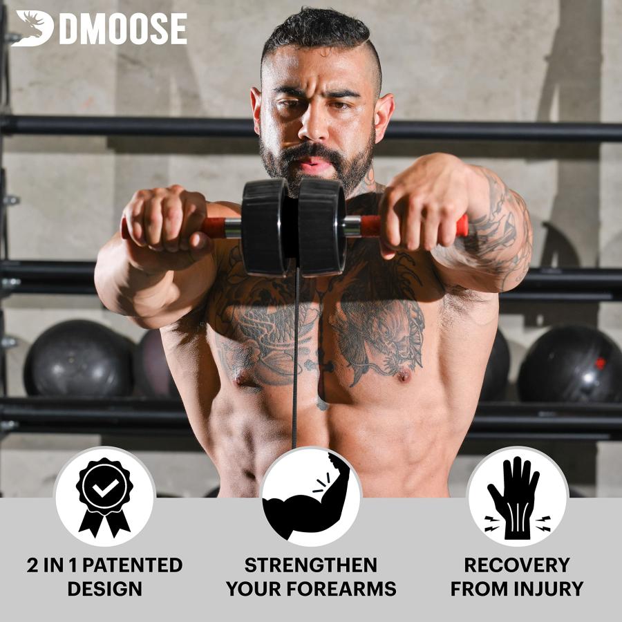 【並行輸入品】DMoose Fitness 手首のエクササイザー、前腕ブラスター、と強さのトレーナー、手のグリップ泡のローラーのホームの体育用装の画像