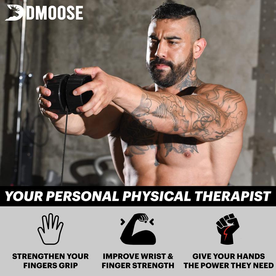 【並行輸入品】DMoose Fitness 手首のエクササイザー、前腕ブラスター、と強さのトレーナー、手のグリップ泡のローラーのホームの体育用装の画像