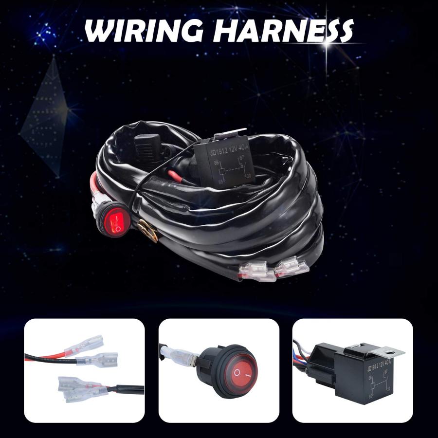 【並行輸入品】Flush Mount LED Pods with Wiring Harness,5 Inch 36w LED Work Ligの画像