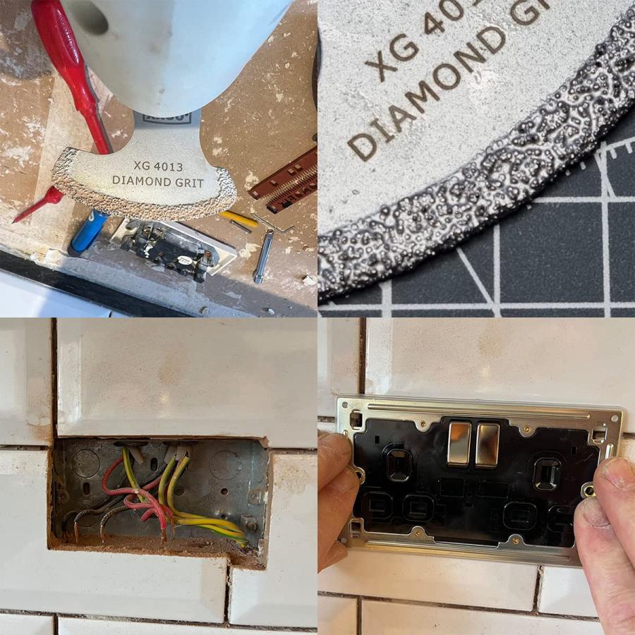 4 Pcs Oscillating Multi Tool Diamond Blades for Grit Grout R 並行輸入品 【せま】