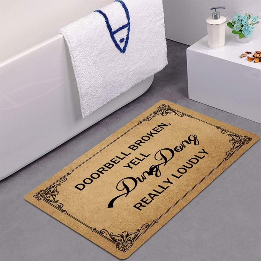 【並行輸入品】ST Indoor Door Mats Cute Welcome Mat DoorBell Broken  Yell Ding D 並行の画像