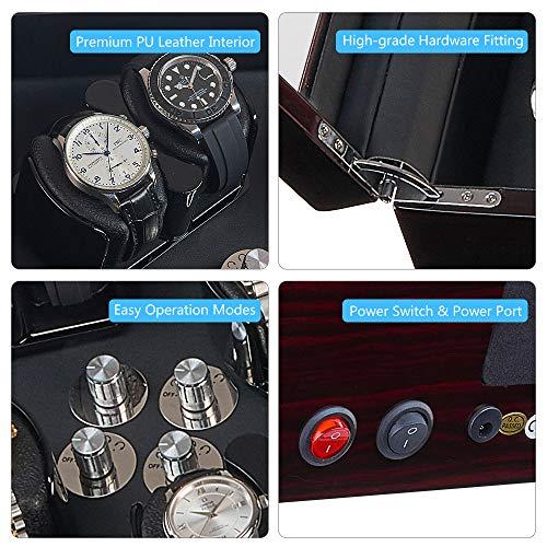【並行輸入品】JQUEEN 時計 ワインダー 8つの自動巻き時計 静かなモーター付き JQUEEN Watch Winder for 8 Autの画像