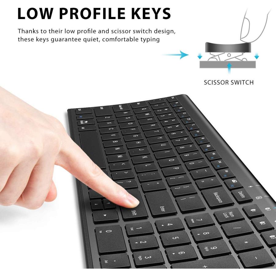 買取安い店 SMFR Wireless Keyboard， Multi Device Keyboard blackkeyboard for 並行輸入品