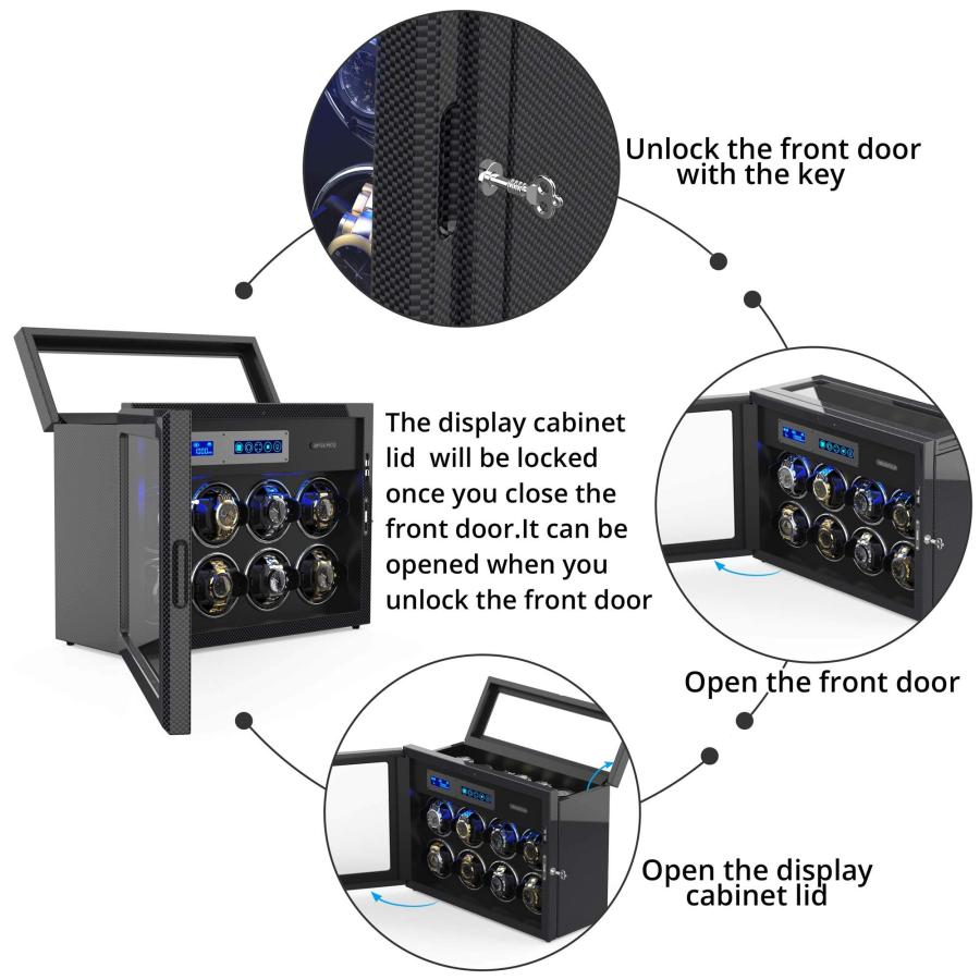 並行輸入品】JINS&VICO Watch Winder for Automatic Watches, Carbon