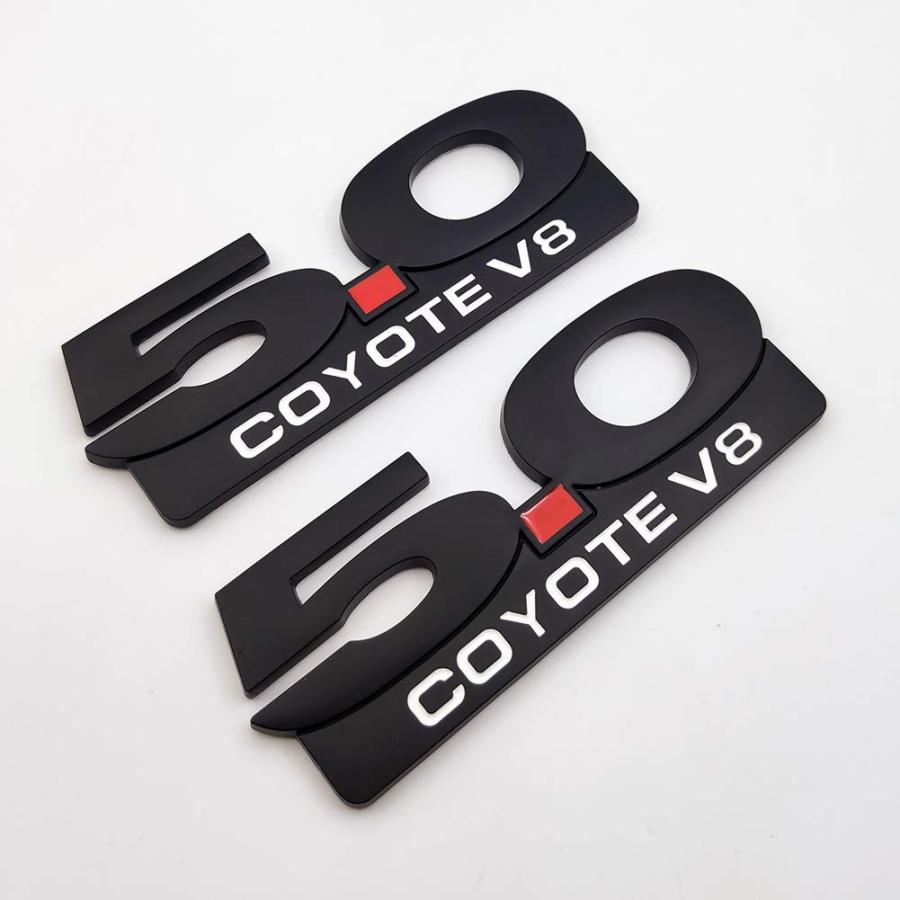 【並行輸入品】AxleZx 2X クロムメタル 5.0L ロゴ カーエンブレム 3D 5.0 サイドフェンダーバッジ レーシングスポーツステッカ_3