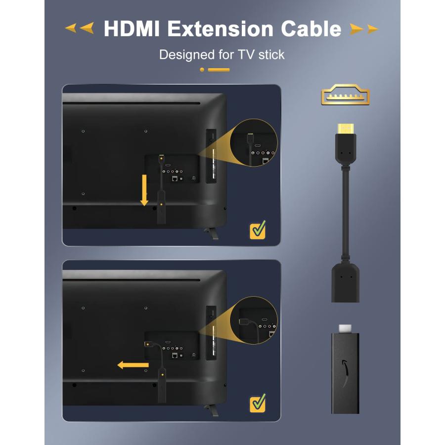 EXTRACTME HDMI延長ケーブル 2本パック 高速HDMIオス メス延長アダプターコンバーター 4K 3D対応 Googl 並行輸入品｜import-tabaido｜04