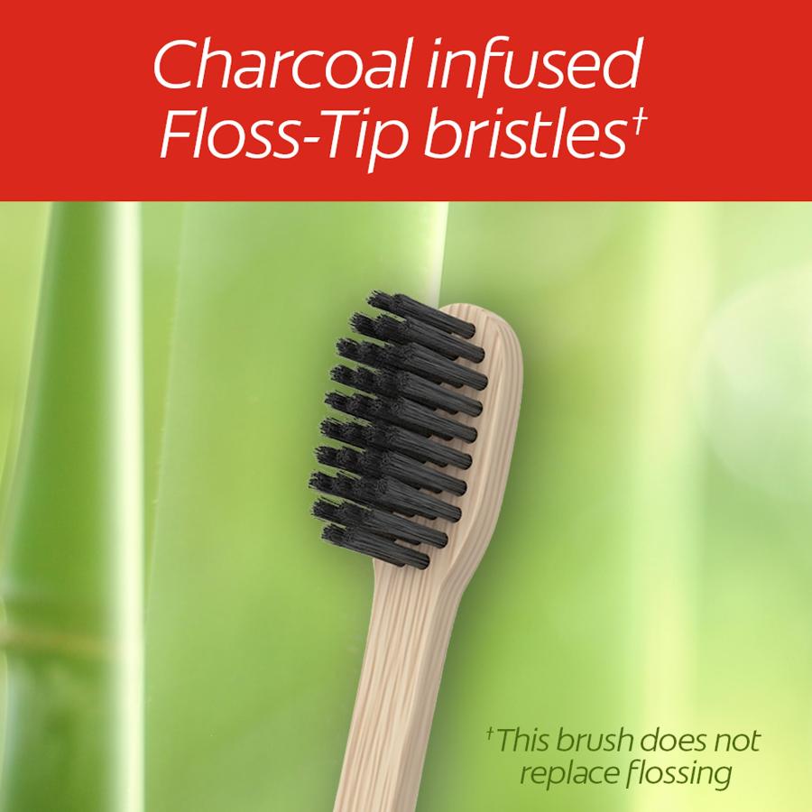 Colgate Charcoal Bamboo Toothbrushes, Eco Friendly Natural Bambo 並行輸入品｜import-tabaido｜09