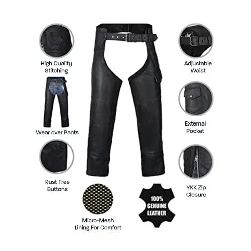 並行輸入品】HWK オートバイ レザー チャップス パンツ バイカー