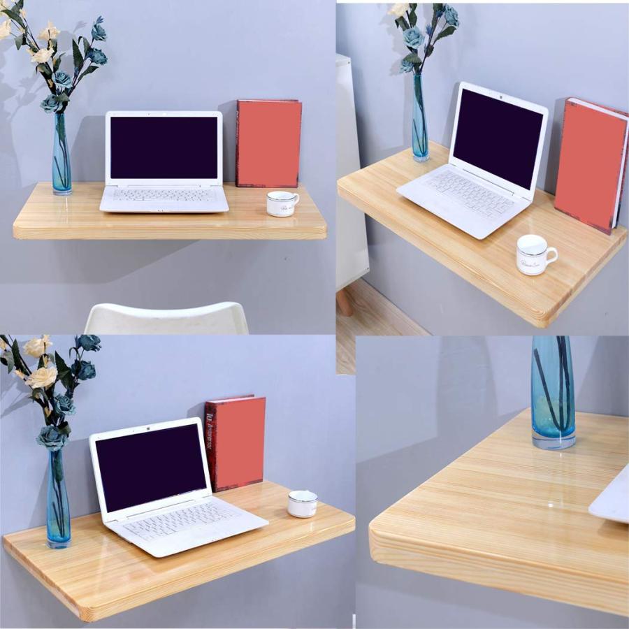【並行輸入品】ZYFA Wall Mounted Table fold，Solid Pine Wood Bar Workbench Study_3
