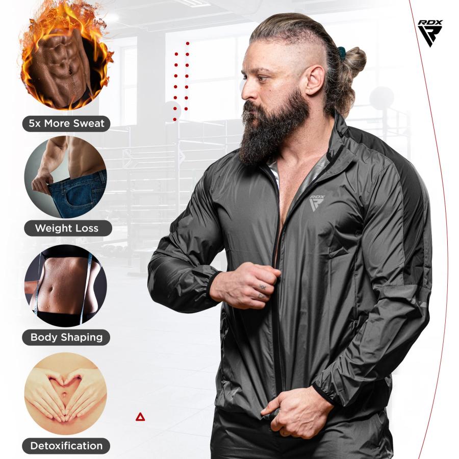 【並行輸入品】RDX Sauna Suit Full Body Heat Sweat Suit， REACH OEKO TEX 100 CER_3