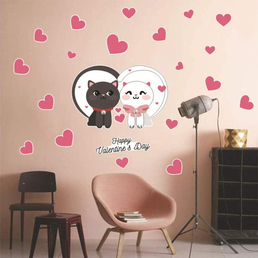Amosfun Happy Valentines Day Decal Valentines Day Wall Stickers  並行輸入品｜import-tabaido｜04