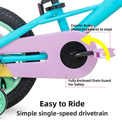 【並行輸入品】JOYSTAR 16インチ キッズバイク 4 5 6 7 歳の女の子向け 子供用自転車 トレーニングホイール付き 4   7歳 8 | ブランド登録なし | 09