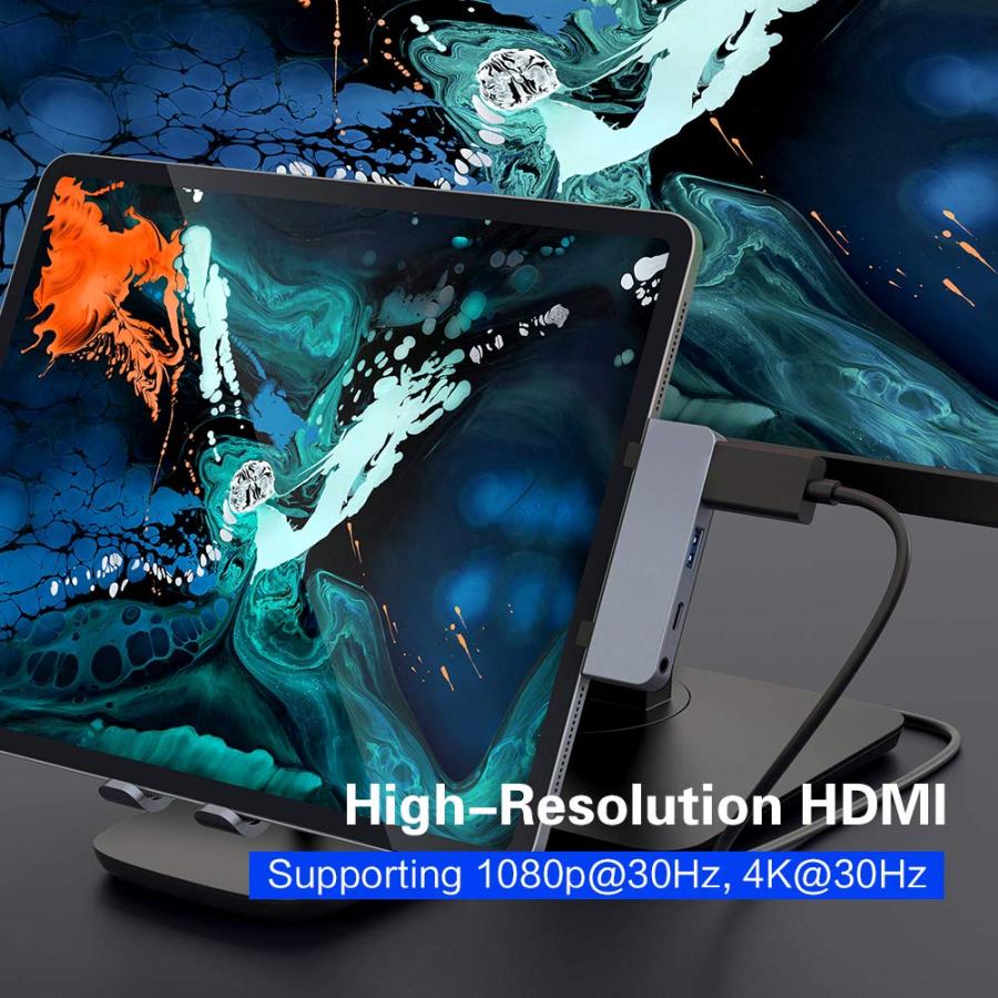 HyperDrive USB Cハブアダプター iPad Pro 2020 2019 2018 11インチ/12.9インチ用 US 並行輸入品｜import-tabaido｜07