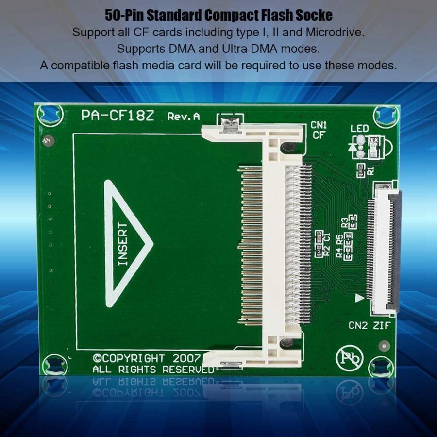 CFカード   ZIF CEアダプターカード 1.8インチ 50ピン SSD HDD コンパクトフラッシュアダプターカード DOS 並行輸入品｜import-tabaido｜04