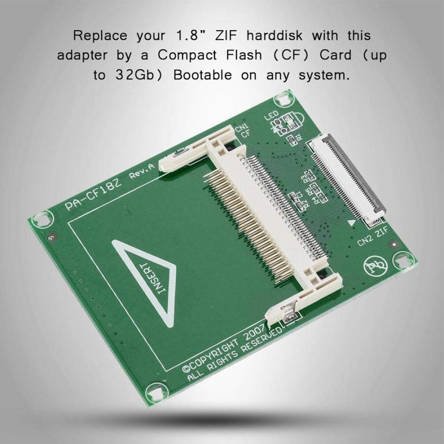 CFカード   ZIF CEアダプターカード 1.8インチ 50ピン SSD HDD コンパクトフラッシュアダプターカード DOS 並行輸入品｜import-tabaido｜10