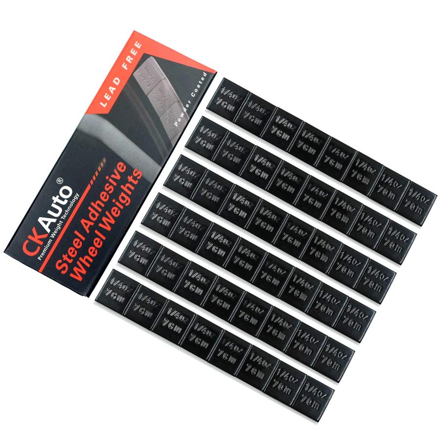 【並行輸入品】CKAuto 1/4oz, 0.25oz, Black, Adhesive Stick on Wheel Weights, Eaの画像