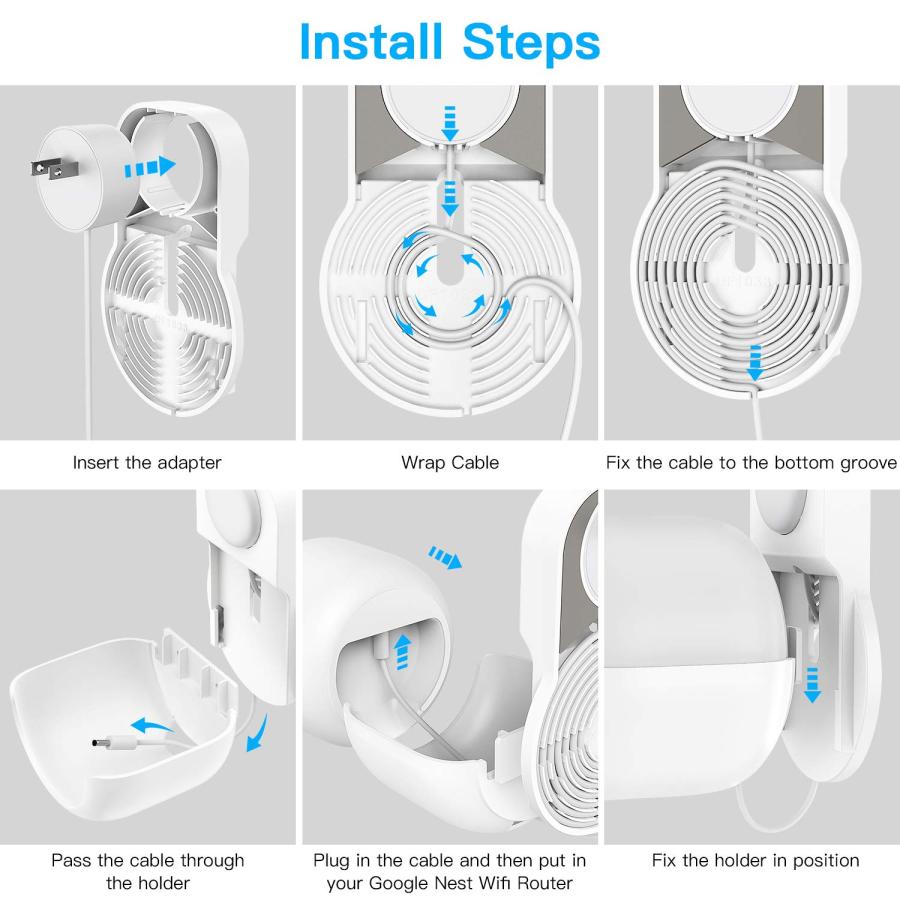 Koroao Smart Home Outlet Wall Mount Only for Google Nest WiFi Ro 並行輸入品｜import-tabaido｜10