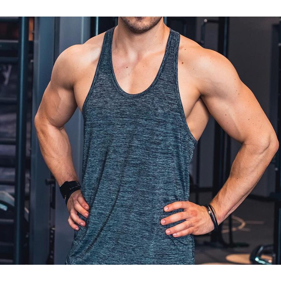 並行輸入品】COOFANDY メンズ 3パック ジムタンクトップ Yバック