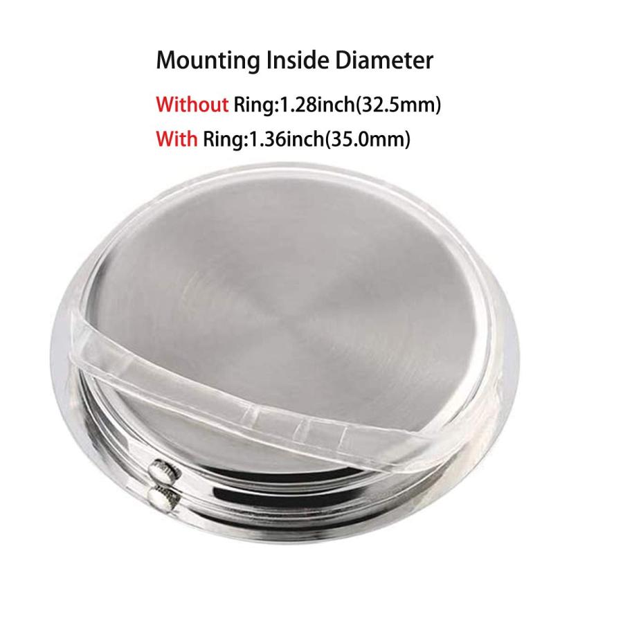 【並行輸入品】HILLHOME ミニクロックインサート 37mm ラウンドクォーツムーブメント ミニチュア時計 ホワイトフェイス シルバートーン